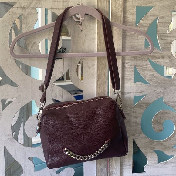 NWOT Laura DiMaggio Milano Cordovan  Leather Handbag  Made in Italy - Picture 1 of 15